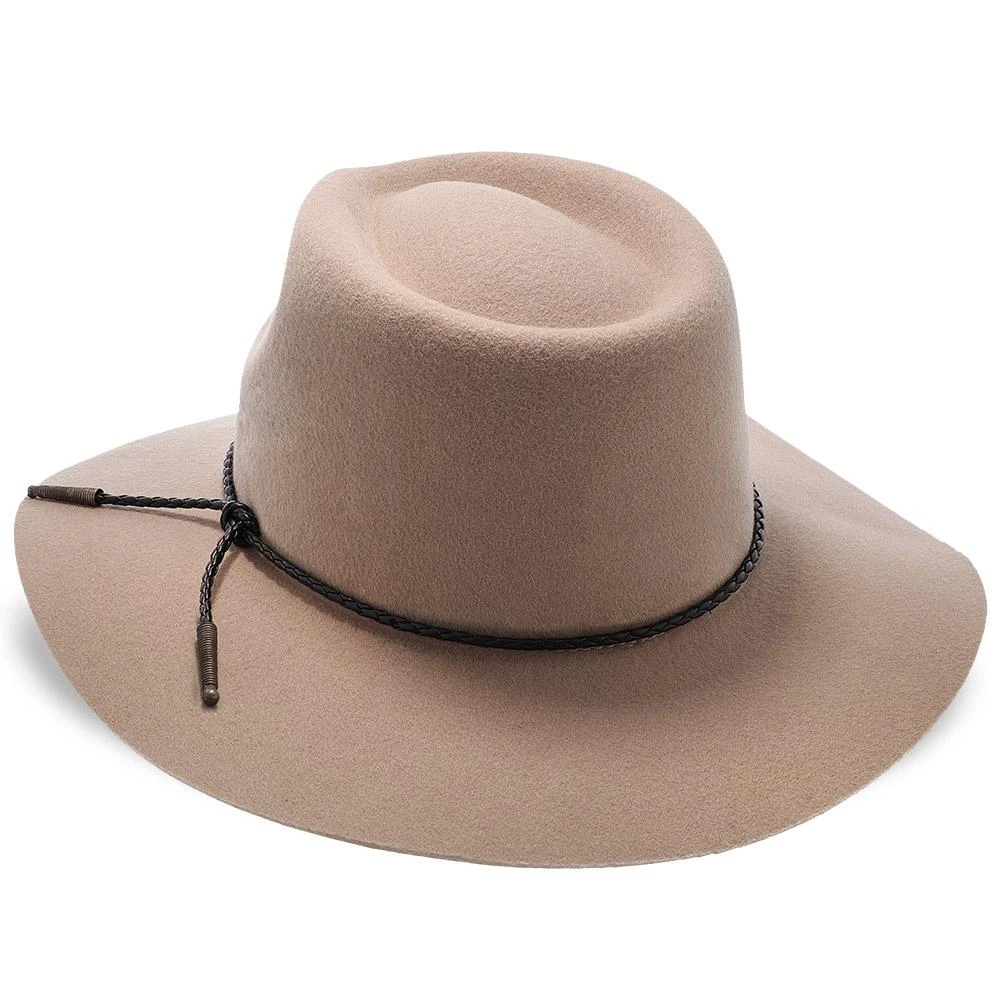 Monterey - Walrus Hats Light Brown Wool Felt Wide Brim Fedora Hat - H7010 16 Monterey - Walrus Hats Light Brown Wool Felt Wide Brim Fedora Hat - H7010 - Image 16