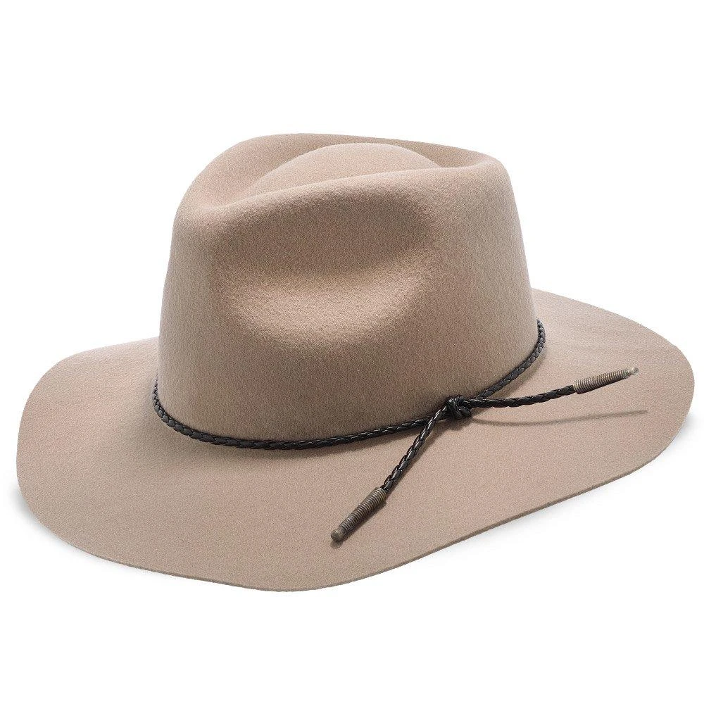 Monterey - Walrus Hats Light Brown Wool Felt Wide Brim Fedora Hat - H7010 4 Monterey - Walrus Hats Light Brown Wool Felt Wide Brim Fedora Hat - H7010 - Image 4
