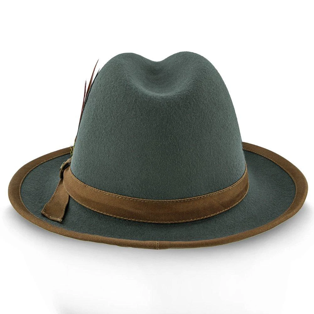 Pinnacle - Walrus Hats Sage Wool Felt Fedora Hat - H7022 6 Pinnacle - Walrus Hats Sage Wool Felt Fedora Hat - H7022 - Image 6
