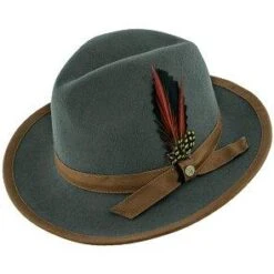 Pinnacle - Walrus Hats Sage Wool Felt Fedora Hat - H7022