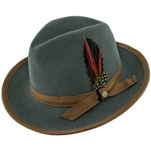 Pinnacle - Walrus Hats Sage Wool Felt Fedora Hat - H7022 1 Pinnacle - Walrus Hats Sage Wool Felt Fedora Hat - H7022