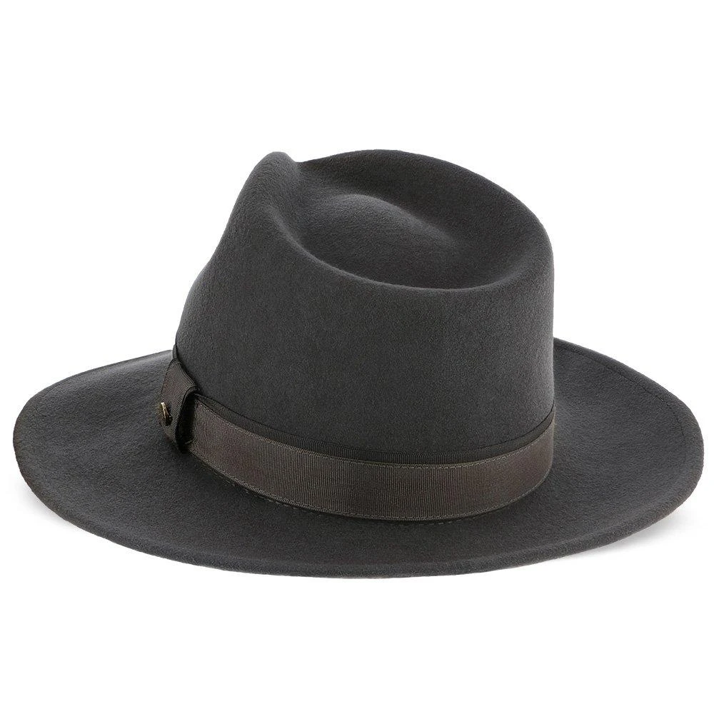 Tampa - Walrus Hats Grey Center Dent Wool Felt Fedora Hat 5 Tampa - Walrus Hats Grey Center Dent Wool Felt Fedora Hat - Image 5