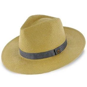 Big Catch - Walrus Hats Natural Paper Braid Straw Fedora Hat W/ Band 1 Big Catch - Walrus Hats Natural Paper Braid Straw Fedora Hat W/ Band