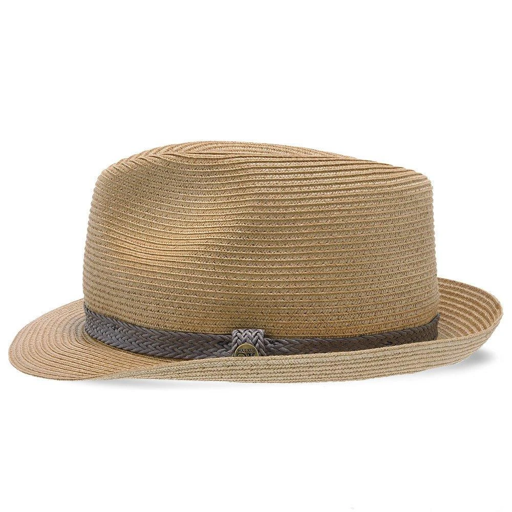 Sandbar - Walrus Hats Paper Braid Straw Fedora Hat W/ Grey Band 4 Sandbar - Walrus Hats Paper Braid Straw Fedora Hat W/ Grey Band - Image 4