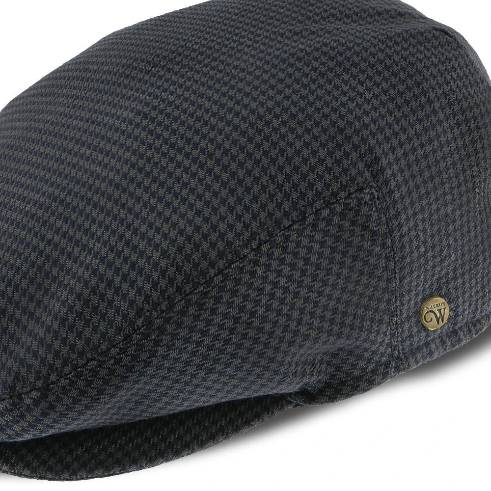 The Blazer - Walrus Hats Navy/Green Houndstooth Polyester Ivy Cap 7 The Blazer - Walrus Hats Navy/Green Houndstooth Polyester Ivy Cap - Image 7