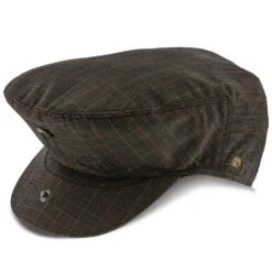 The Fairway - Walrus Hats Brown/Red Plaid Polyester Ivy Cap -Bailey Store walrus hats ivy the fairway walrus hats brown red plaid polyester ivy cap hat 16524494536844