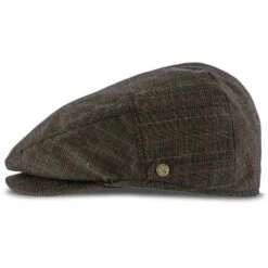 The Fairway - Walrus Hats Brown/Red Plaid Polyester Ivy Cap -Bailey Store walrus hats ivy the fairway walrus hats brown red plaid polyester ivy cap hat 16524494602380