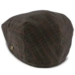 The Fairway - Walrus Hats Brown/Red Plaid Polyester Ivy Cap -Bailey Store walrus hats ivy the fairway walrus hats brown red plaid polyester ivy cap hat 16524494635148