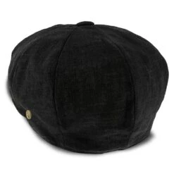 Boardwalk - Walrus Hats Black Linen/Cotton Blend 8 Panel Newsboy Cap -Bailey Store walrus hats newsboy boardwalk walrus hats black linen cotton blend 8 panel newsboy cap hat 16524484018316