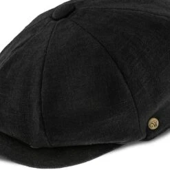 Boardwalk - Walrus Hats Black Linen/Cotton Blend 8 Panel Newsboy Cap -Bailey Store walrus hats newsboy boardwalk walrus hats black linen cotton blend 8 panel newsboy cap hat 16524484051084
