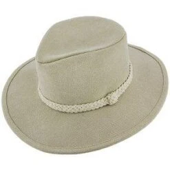 Boatsman Charter - Walrus Hats Tan Canvas Fabric Outback Hat - H7012