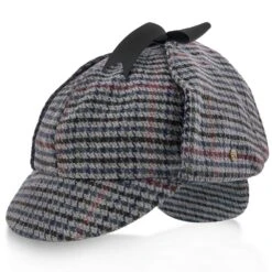 Fox & Hound - Walrus Hats Multi-colored Wool Blend Checkered Sherlock Holmes Deerstalker Hat -Bailey Store walrus hats sherlock fox hound walrus hats multi colored wool blend checkered sherlock holmes deerstalker hat hat 16524379619468
