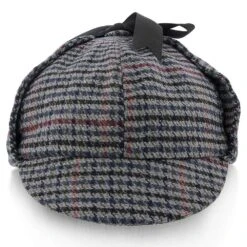 Fox & Hound - Walrus Hats Multi-colored Wool Blend Checkered Sherlock Holmes Deerstalker Hat -Bailey Store walrus hats sherlock fox hound walrus hats multi colored wool blend checkered sherlock holmes deerstalker hat hat 16524379750540