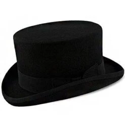 Deadman - Walrus Hats Wool Felt 4.5 In. Height Low Crown Top Hat - H7019