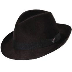 Lascar - Woolrich W5052 Grey Wool Felt Crushable Fedora Hat