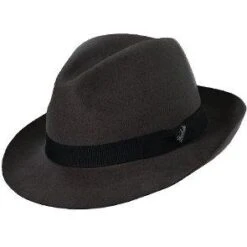 Lascar - Woolrich W5052 Grey Wool Felt Crushable Fedora Hat -Bailey Store woolrich fedora grey large lascar woolrich w5052 grey wool felt crushable fedora hat hat 16713030238348